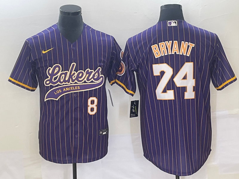 Nike 2023 Men Los Angeles Lakers #24 Bryant purple NBA Jersey